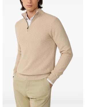 Hackett Jersey Con Media Cremallera - Neutro