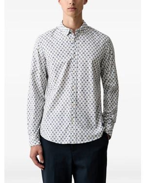 Scotch & Soda Micro-Print Button-Down Shirt - Grey