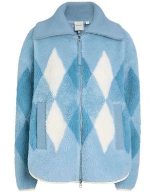 Varley Franca Argyle Zip Jacket - Blue
