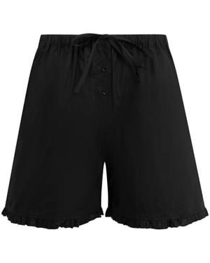Deiji Studios Bermudas Con Cordones - Negro