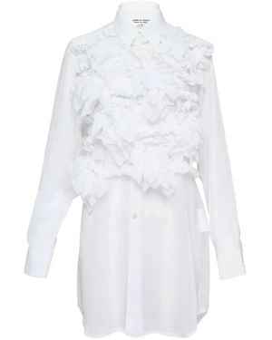 Comme des Garçons Blusa Con Ruches - Bianco