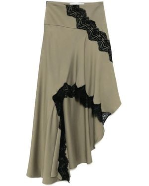 Christopher Esber Gonna Asimmetrica Verner Con Pizzo - Verde