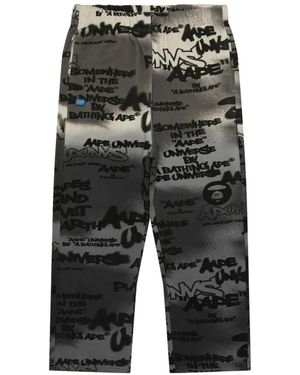 Aape By A Bathing Ape Graphic Track Trousers - Grey