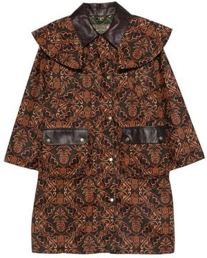 FARM Rio X Barbour Luana Waxed Coat - Brown