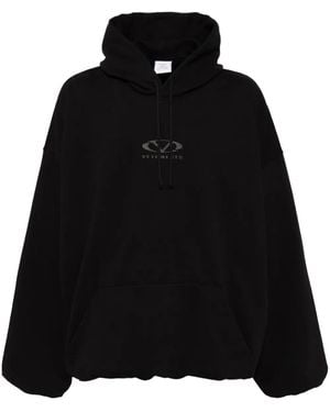Vetements Hoodie mit Logo-Print - Schwarz