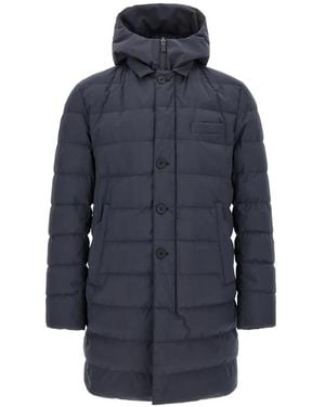 Herno Gesteppter Piumino Medio Daunenmantel - Blau