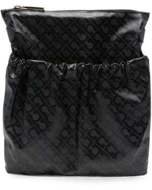 Gherardini Monogram-Print Cross Body Bag - Black