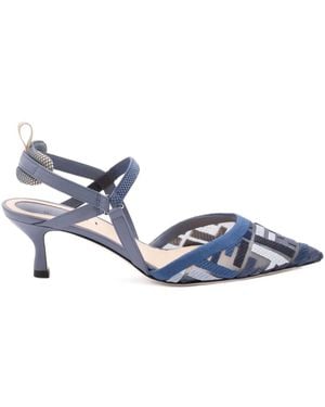 Fendi Colibrã£Â¬ Lite Mesh Slingback Decollete - Blue