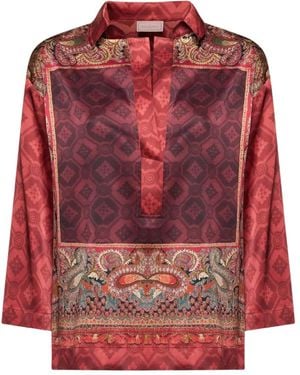 Pierre Louis Mascia Bluse mit Paisley-Print - Rot