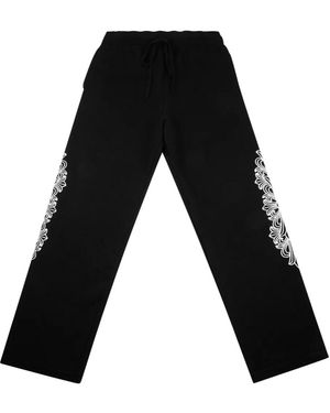 Chrome Hearts Floral Cross Logo Track Trousers - Black