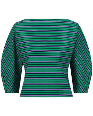 Lela Rose Striped Top - Green