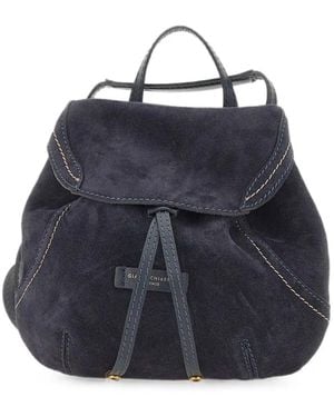 Gianni Chiarini Small Violette Suede Backpack - Blue