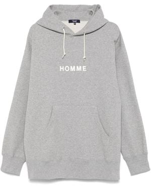 Comme des Garçons Logo-Print Hoodie - Grey