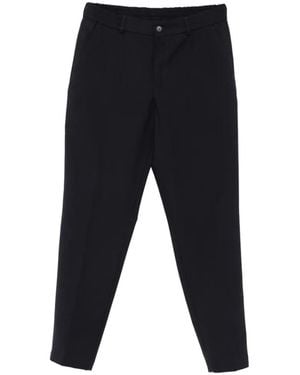 BOSS Elasticated-Waistband Wool Pants - Blue