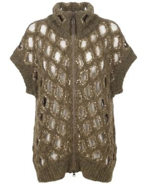 Brunello Cucinelli Jersey Con Lentejuelas - Verde