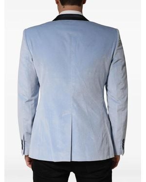 Dolce & Gabbana Peak-Lapel Single-Breasted Suit Jacket - Blue