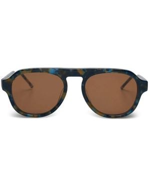 Thom Browne Pilot-Frame Sunglasses - White