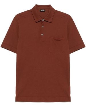 ZEGNA Short-Sleeves Polo Shirt - Red