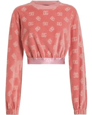 Dolce & Gabbana Sweater Met Monogram - Roze