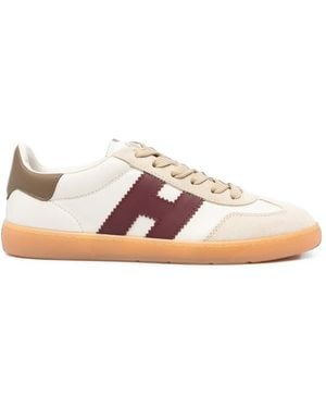 Hogan Logo-Patch Panelled Trainers - Pink