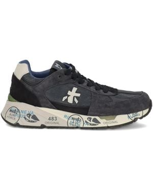 Premiata レースアップ スエードスニーカー - ブルー