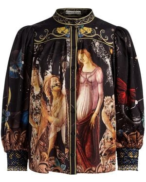 Alice + Olivia Cora ロングスリーブ トップ - ブラック