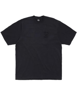 Stussy Stock Link Cotton T-Shirt - Black