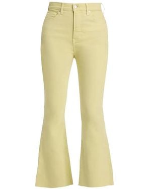 Veronica Beard Carson Zip-Up Flared Jeans - Yellow