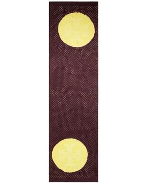 Tory Burch Ruched Silk Oblong Scarf - Purple
