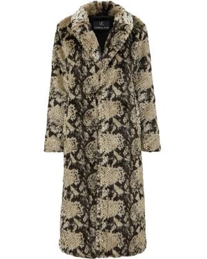 Unreal Fur Manteau Texturé À Effet Peau De Serpent - Multicolore