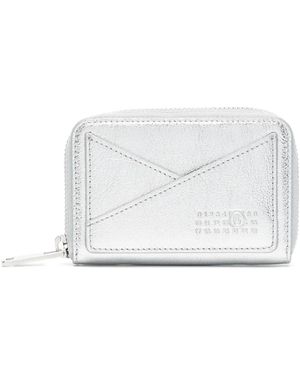 【MM6】Triangle 6 ジップアラウンド ウォレット MM6 Maison Margiela Black Triangle 6 Zip Around Wallet MM6