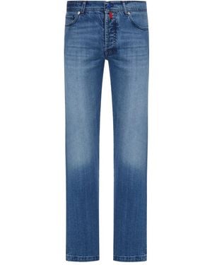 Kiton Ausgeblichene Jeans - Blau
