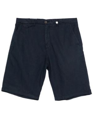 Myths Zeus Button-Fastening Chino Shorts - Blue