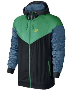 Nike Windrunner Jack Met Colourblocking - Groen
