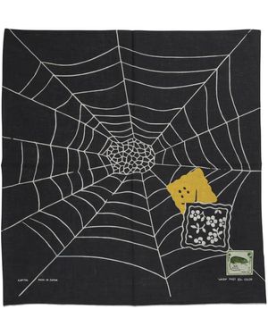 Kapital Spiderweb Graphic-Print Bandana - Black