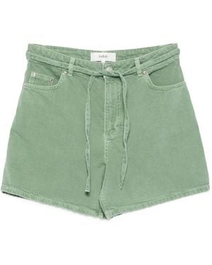 Ba&sh Belted Shorts - Green