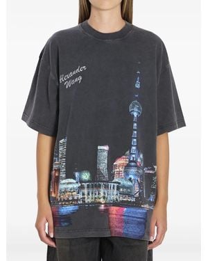 Alexander Wang ラインストーン Tシャツ - マルチカラー