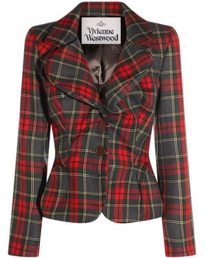 Vivienne Westwood チェック ジャケット - レッド