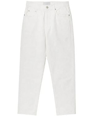 ICON DENIM Jeans Dritti Con Ricamo - Bianco