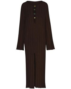 Baobab Mamu Resin-Embellished Cut-Out Maxi Dress - Brown