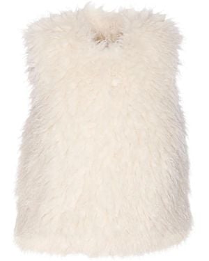 MICHAEL Michael Kors Press-Stud Gilet - Natural