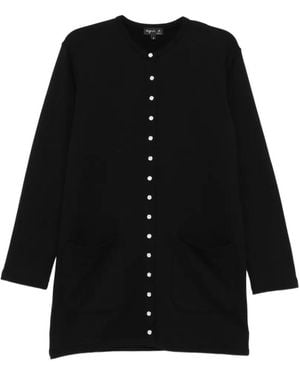 agnès b. Front Button Fastening Dress - Black