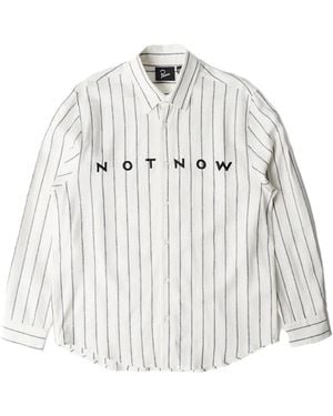 by Parra Chemise Not Now À Rayures - Blanc