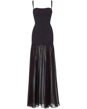Hunza G Hybrid Crinkle-Effect Maxi Dress - White