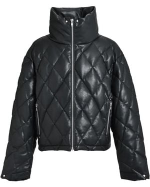 BREATH Quilted Funnel-Neck Jacket - Black