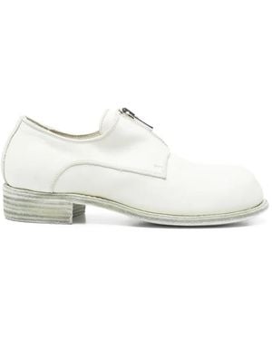 Guidi Derbies En Cuir À Fermeture Zippée - White