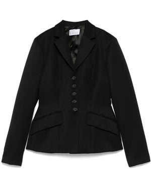 GIUSEPPE DI MORABITO Virgin Wool Fitted Blazer - Black