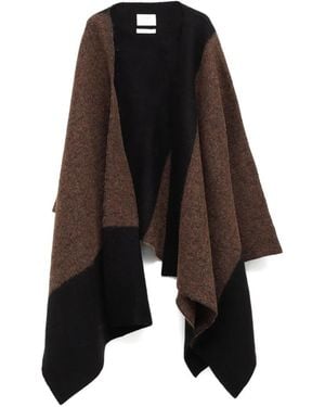 Lauren Manoogian Colour-Block Knitted Cape - Black