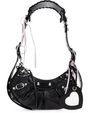 Balenciaga Le Cagole Xs Schultertasche Mit Nieten - Schwarz
