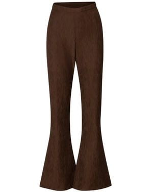Baobab Louise Textured Flared Pants - Brown